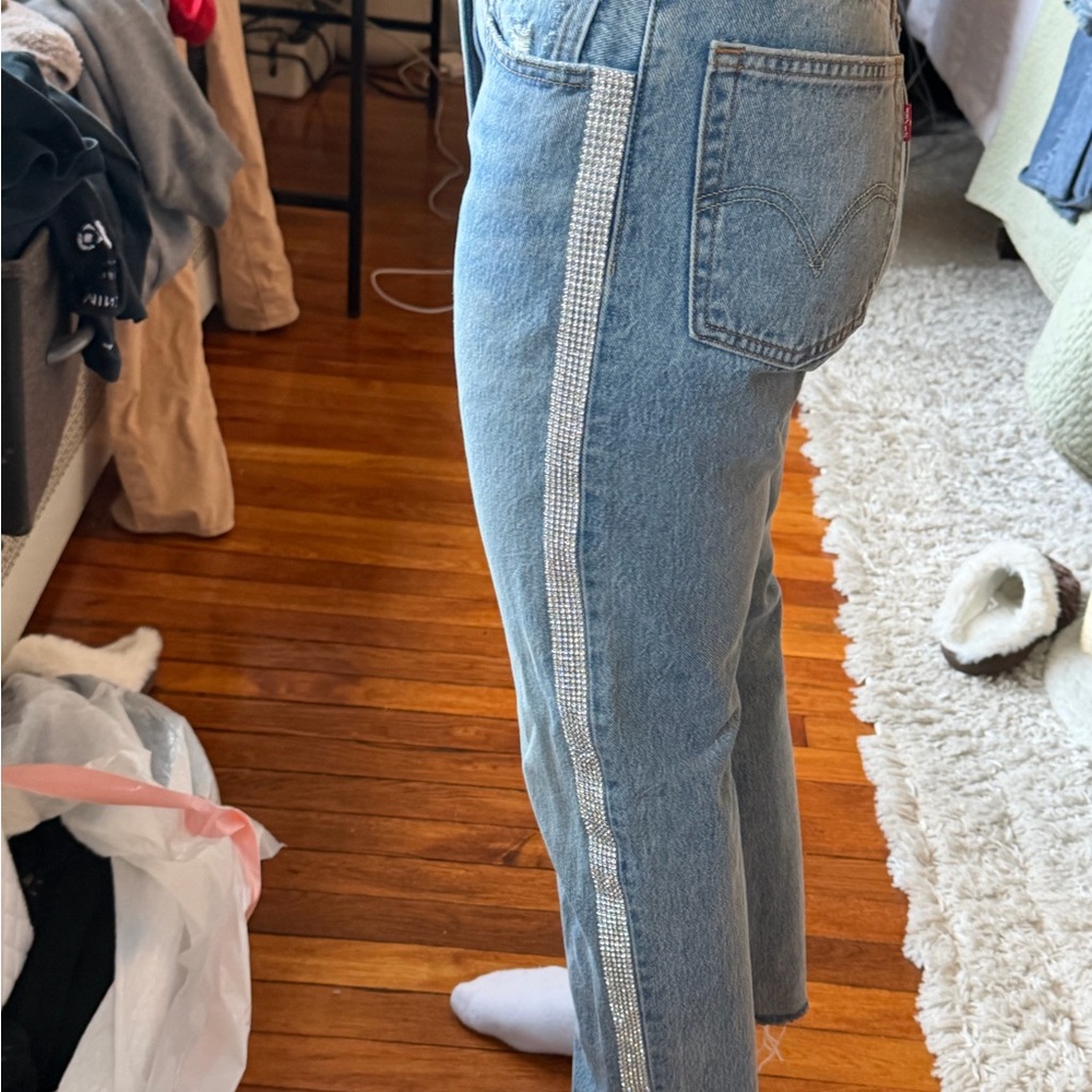 Levi's Blue Jeans with crystal  Accents